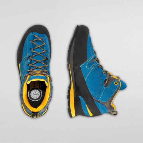 La Sportiva Boulder X Mid Blue/Yellow
