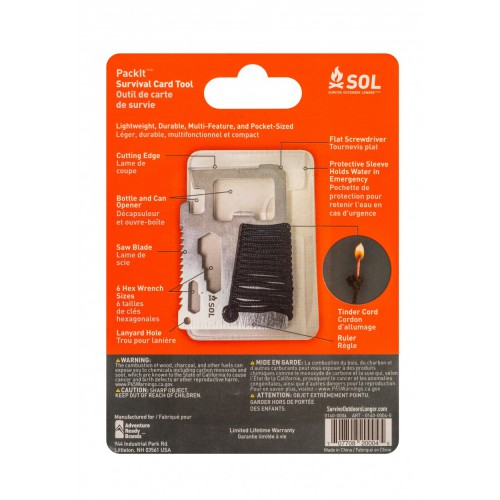 SOL PackIt Card Tool