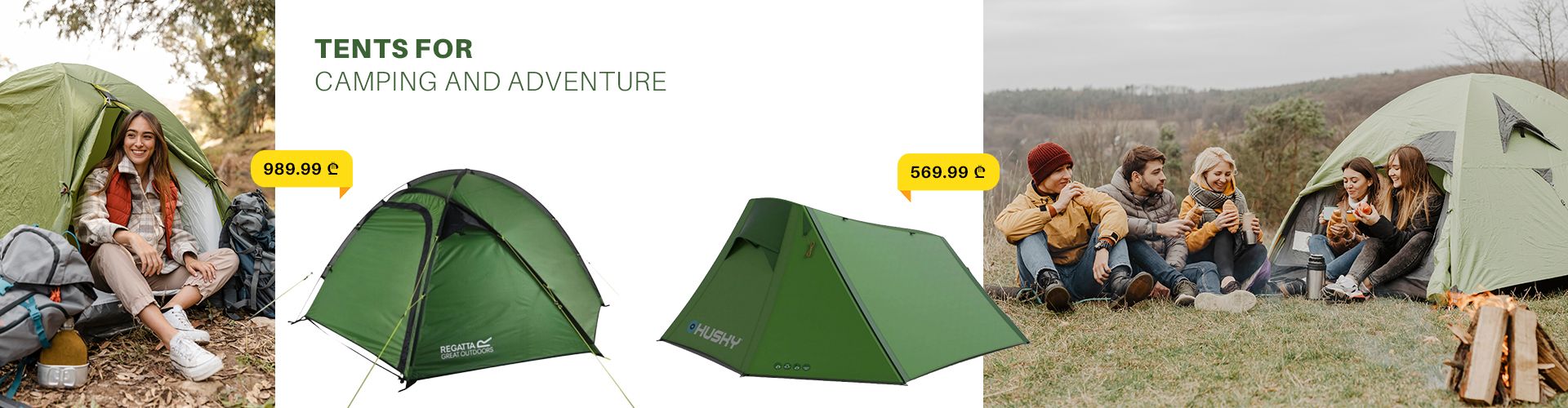 Tents for camping, hiking and adventure